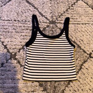 H&M Black and White Striped Tank Top